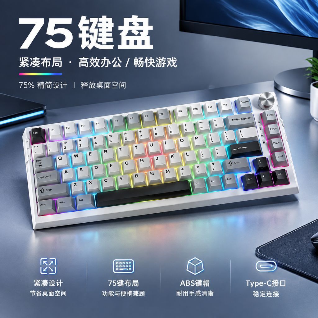 Teclado Mecánico Tri-Modo con  - Desk Setup Pc And Laptop reseña y precio