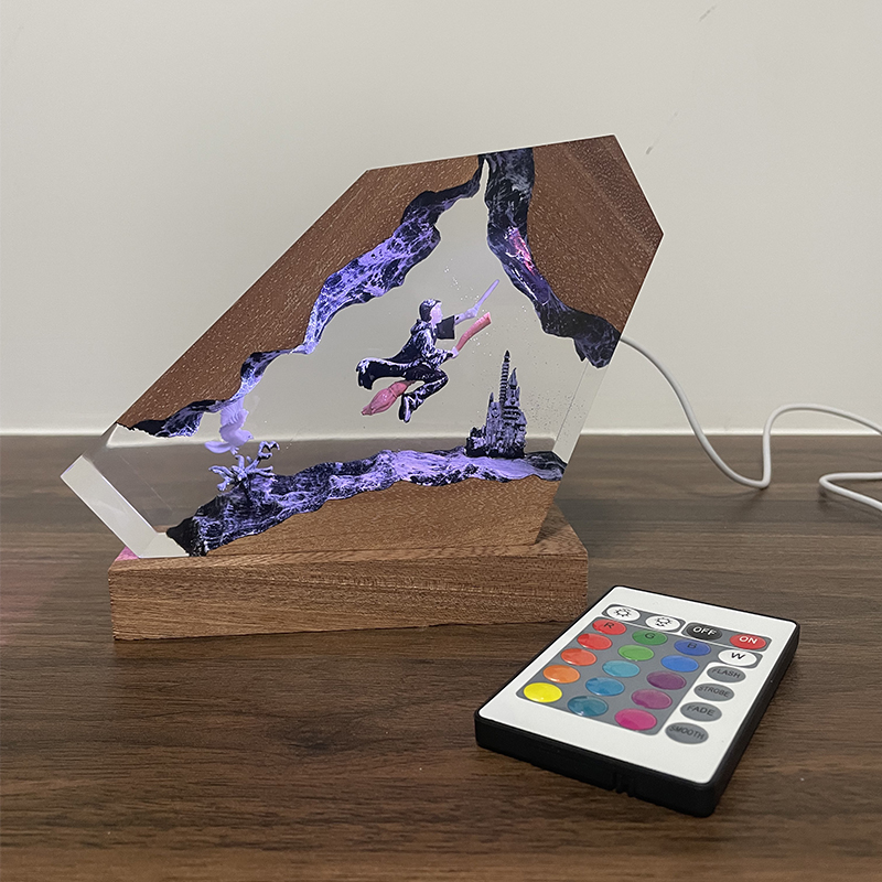 Lámpara de Resina Epoxi con Di - Desk Setup Lamp reseña y precio
