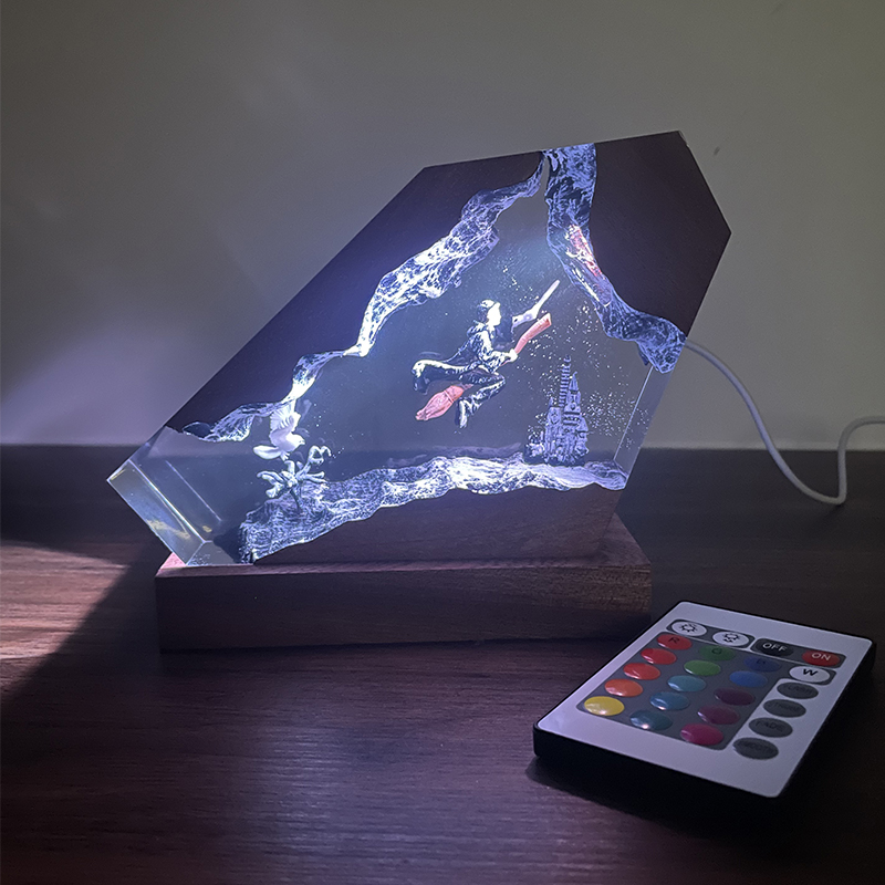 Lámpara de Resina Epoxi con Di - Desk Setup Lamp reseña y precio