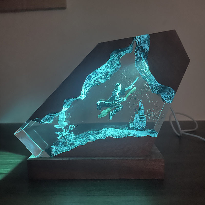 Lámpara de Resina Epoxi con Di - Desk Setup Lamp reseña y precio