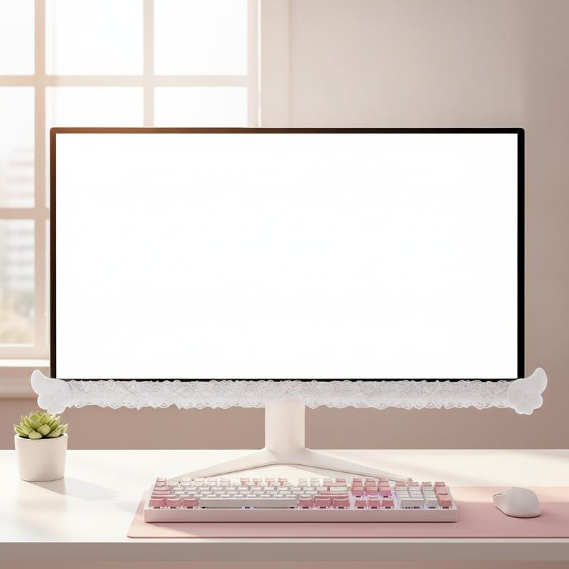 Adorno de pantalla con encaje  - Setup Desk Monitor reseña y precio