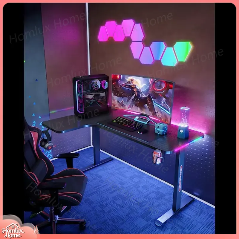 Escritorio Gaming RGB LED en F - Desk Setup L Shaped reseña y precio